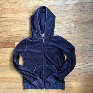 Brown Juicy Couture Zip-Up Hoodie Size Large